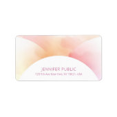 Waterverf Elegant Colorful Sjabloon Adres Etiket (Voorkant)