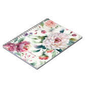 Waterverf elegant delicaat aziatisch floreel patro notitieboek (Linkerzijde)