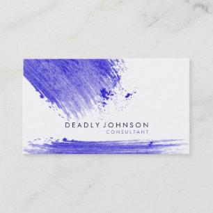 Waterverf Elegant Eenvoudig Splatter Blauw Natuur Visitekaartje