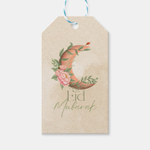 Waterverf elegant Eid Mubarak Cadeaulabel