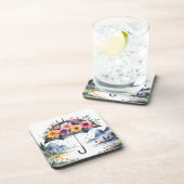 Waterverf Elegant Floral Bier Onderzetter (Rechterzijde)