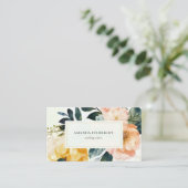 Waterverf Elegant Floral Modern Wedding Planner Visitekaartje (Staand voorkant)