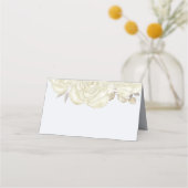 Waterverf Elegant Floral Roos Gold Greenery Place Plaatskaartje (Achterkant)