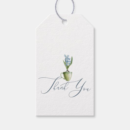 Waterverf Elegant Floral Wedding Dank je Cadeaulabel (Voorkant)
