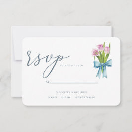 Waterverf Elegant Floral Wedding Rsvp Kaartje