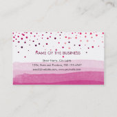 Waterverf Elegant Glitter Pink Dune Confetti Visitekaartje (Achterkant)