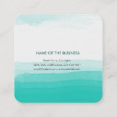 Waterverf Elegant Glitter Subtle Zee Confetti Vierkante Visitekaartje (Achterkant)