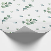 Waterverf Elegant groen Eucalyptus bladeren Cadeaupapier (Hoek)