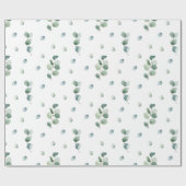 Waterverf Elegant groen Eucalyptus bladeren Cadeaupapier (Vlak)