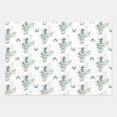 Waterverf Elegant groen Eucalyptus bladeren Inpakpapier Vel (Voorkant 2)