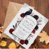 Waterverf Elegant Halloween Floral Boho Feather