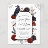 Waterverf Elegant Halloween Floral Boho Feather (Voorkant)