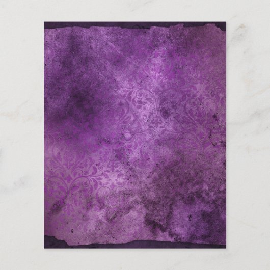 Waterverf Elegant Halloween Floral Boho Paars (Achterkant)