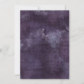Waterverf Elegant Halloween Floral Boho Paars Kaart (Achterkant)