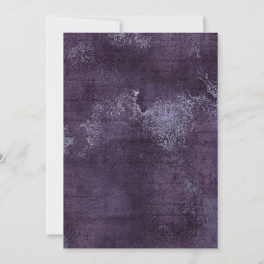 Waterverf Elegant Halloween Floral Boho Paars Kaart (Achterkant)