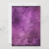 Waterverf Elegant Halloween Floral Crow Plum Inv Kaart (Achterkant)