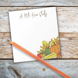 Waterverf Elegant Herfst Harvest Leaves Notitieblok