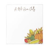 Waterverf Elegant Herfst Harvest Leaves Notitieblok (Voorkant)