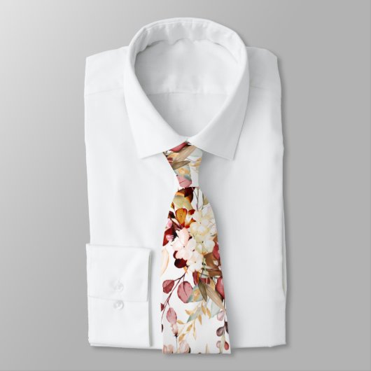 Waterverf Elegant Herfst Rustic Gum Eucalyptus Stropdas (Gebonden)