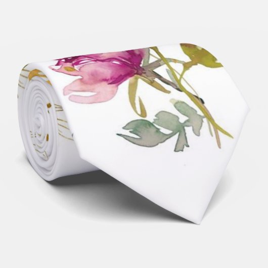 Waterverf Elegant Herfst Stropdas (Opgerold)