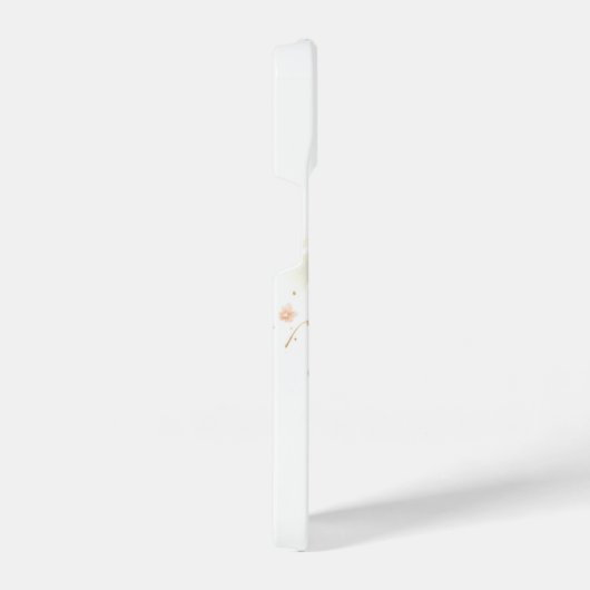 Waterverf Elegant Hummingbird Monogram met naam iPhone Hoesje (Rechterkant)