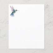 Waterverf Elegant Hummingbird Monogram Personal (Achterkant)