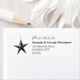Waterverf elegant kerstmis Return address label