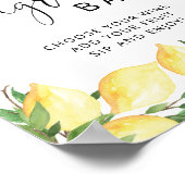 Waterverf Elegant Lemon Sangria Bar Poster (Hoek)