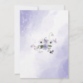 Waterverf Elegant Lila Flowers Vrijgezellenfeest Kaart (Achterkant)