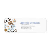 Waterverf Elegant Little CowbReturn-adreslabel Etiket (Voorkant)