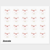 Waterverf Elegant Little Star Santa Baby shower Ronde Sticker (Vel)