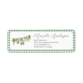 Waterverf Elegant lokaal geteeld baby shower Etiket (Voorkant)