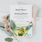 Waterverf Elegant Martini Vrijgezellenfeest Kaart