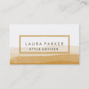 Waterverf Elegant Minimale Subtle Brown Splatter Visitekaartje