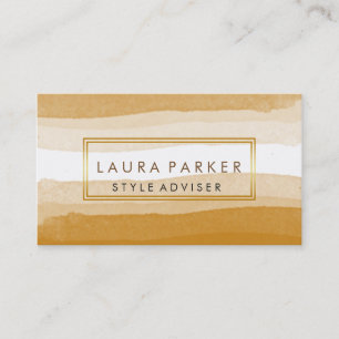 Waterverf Elegant Minimale Subtle Brown Splatter Visitekaartje