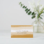 Waterverf Elegant Minimale Subtle Brown Splatter Visitekaartje (Staand voorkant)