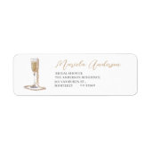 Waterverf Elegant minimalistisch retour adres labe Etiket (Voorkant)