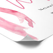 Waterverf Elegant Modern Blush Roze Bow WiFi-teken Poster (Hoek)