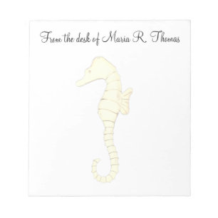 Waterverf Elegant Modern Seahorse Sealife Notitieblok