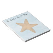 Waterverf Elegant Modern Starfish Sealife Notitieblok (Schuin)