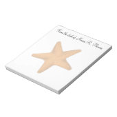 Waterverf Elegant Modern Starfish Sealife Notitieblok (Linkerzijde)