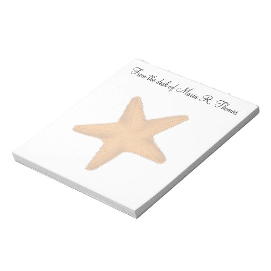 Waterverf Elegant Modern Starfish Sealife Notitieblok (Linkerzijde)