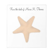 Waterverf Elegant Modern Starfish Sealife Notitieblok (Voorkant)