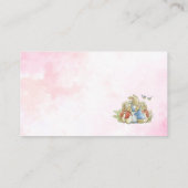 Waterverf Elegant Peter Rabbit Wildflower baby s Informatiekaartje (Achterkant)