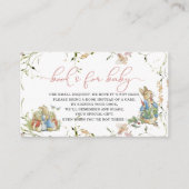 Waterverf Elegant Peter Rabbit Wildflower baby s Informatiekaartje (Voorkant)