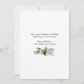 Waterverf Elegant Pine Lijst Foto Feestdagenkaart (Achterkant)