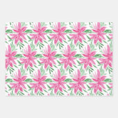 Waterverf Elegant Pink Divine Flowers Inpakpapier Vel (Voorkant 3)