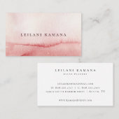 Waterverf Elegant Pink Ombre Visitekaartje (Voorkant / Achterkant)