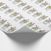 Waterverf Elegant Purple Flowers Cadeaupapier (Hoek)