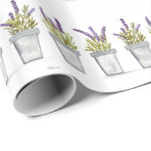 Waterverf Elegant Purple Flowers Cadeaupapier (Rol Hoek)
